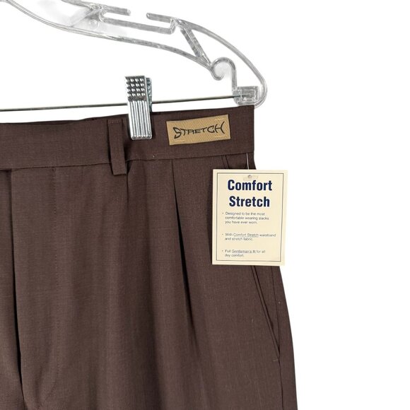 Paul Fredrick Mens Pants 31-R Brown  Worsted Wool Pants New Unhemmed - Picture 15 of 16